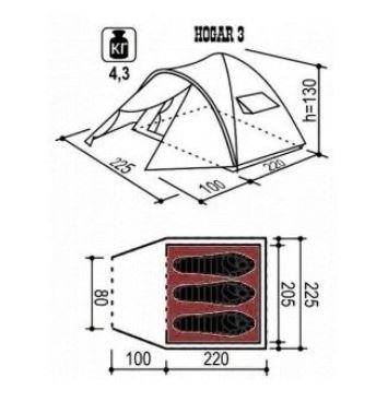 Палатка Индиана "Hogar 3"